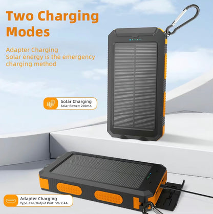 Solar Power Bank 80000Mah Portable Charging Powerbank All Smartphones