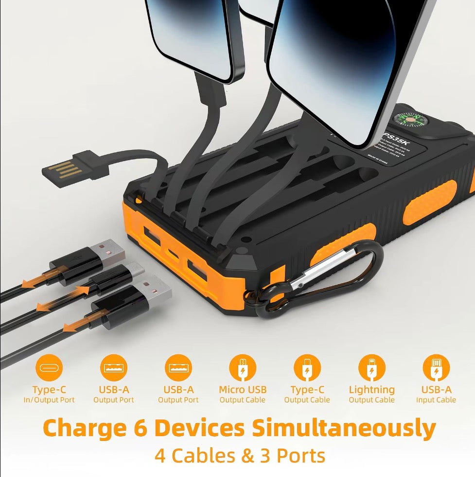 Solar Power Bank 80000Mah Portable Charging Powerbank All Smartphones